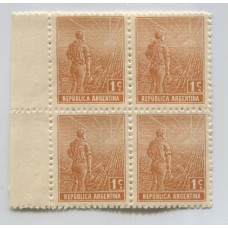 ARGENTINA 1911 GJ 329b CUADRO CON Y SIN FILIGRANA ESTAMPILLAS NUEVAS MINT U$ 15